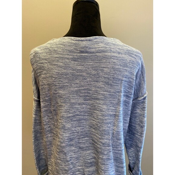 Lane Bryant Sweater Sz  14 / 16 Blue Open Weave  Rounded  Neck  Raglan Sleeve - Picture 6 of 11